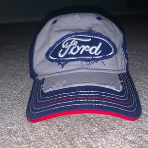 Ford Unisex Distressed Navy Blue Baseball Cap